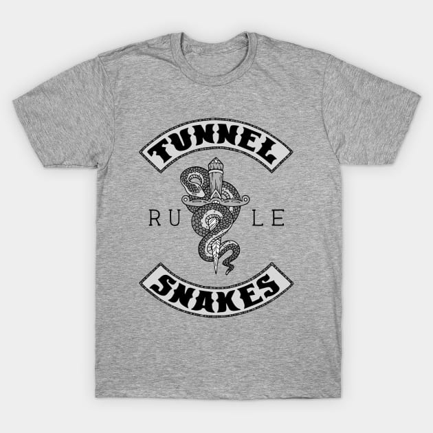 Tunnel Snakes Rule - Biker Jacket Design T-Shirt by bblane